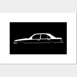 Mercedes-Benz C-Class (W202) Silhouette Posters and Art